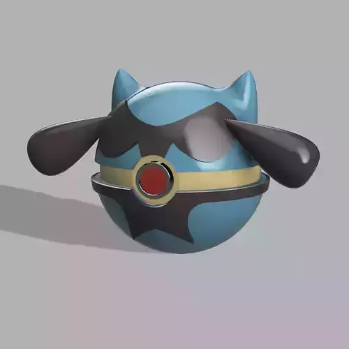 riolu pokeball 3D print model