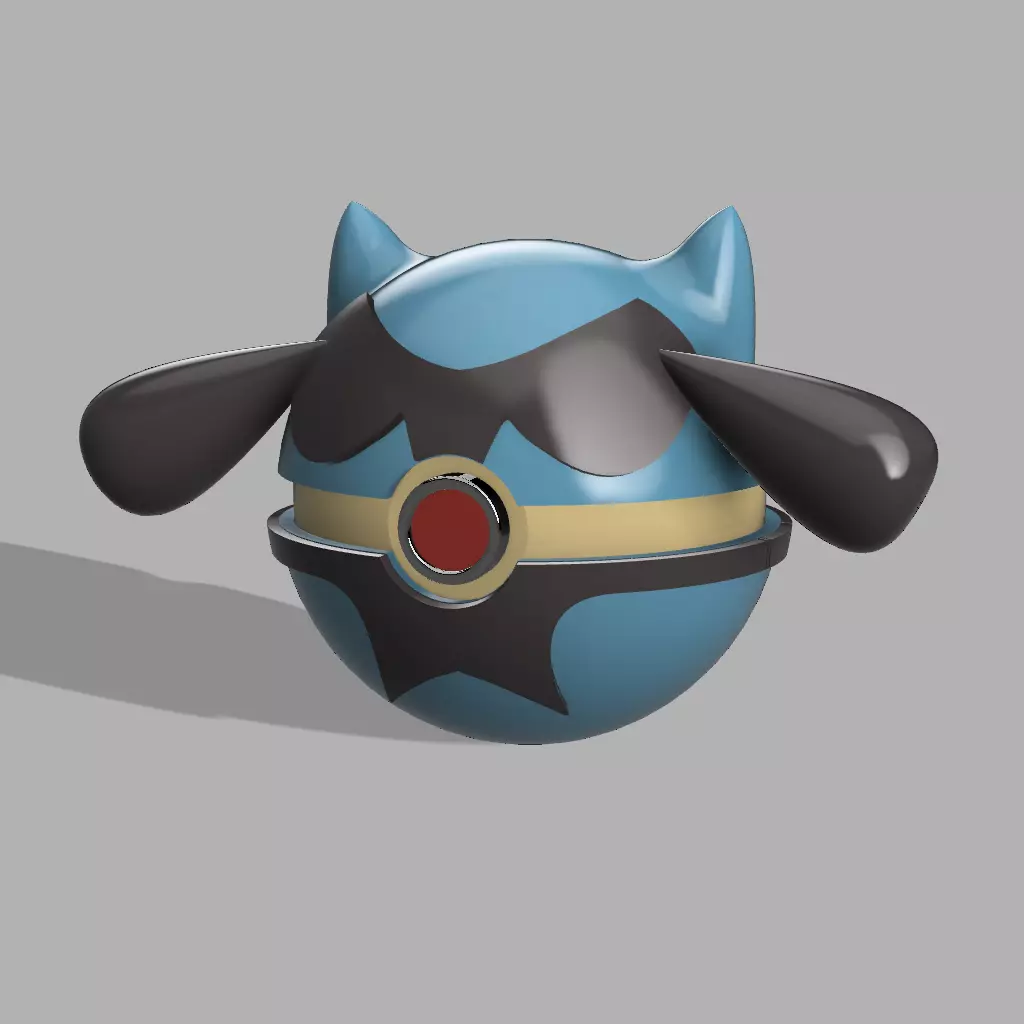 riolu pokeball 3D print model_0