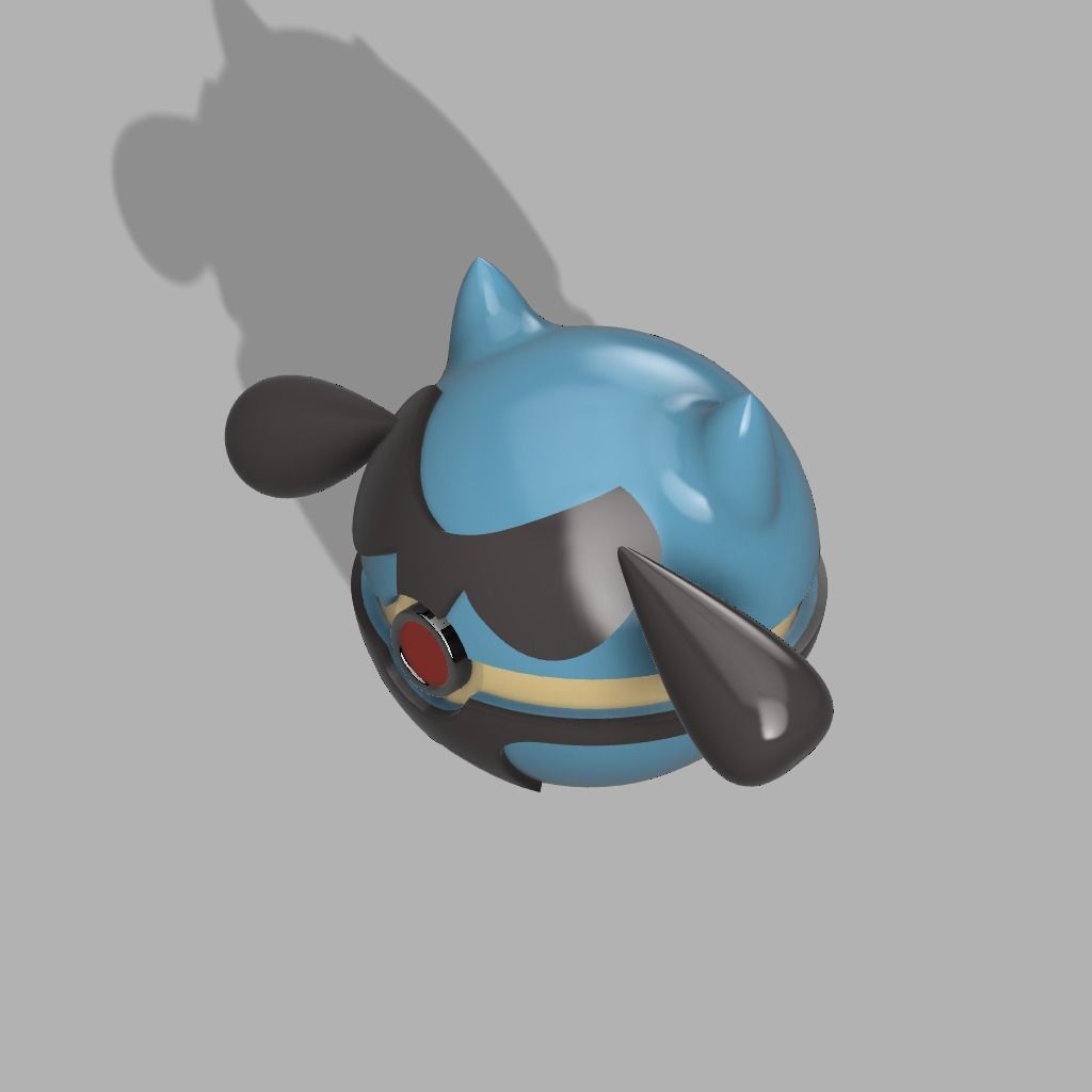 riolu pokeball 3D print model_2