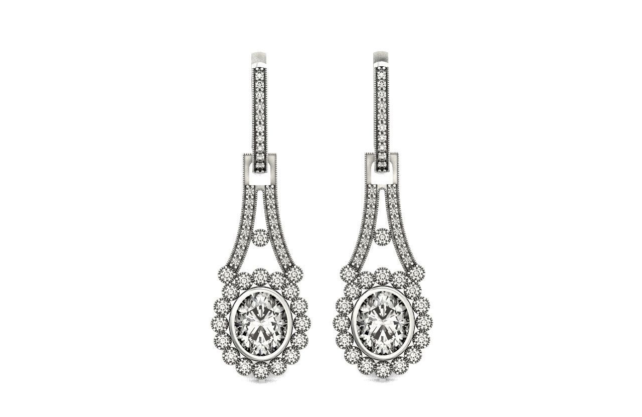 vintage bridal evening dangle earrings 425 3D print model_28
