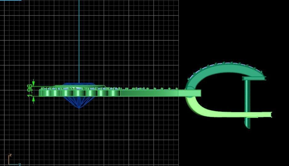 vintage bridal evening dangle earrings 425 3D print model_31