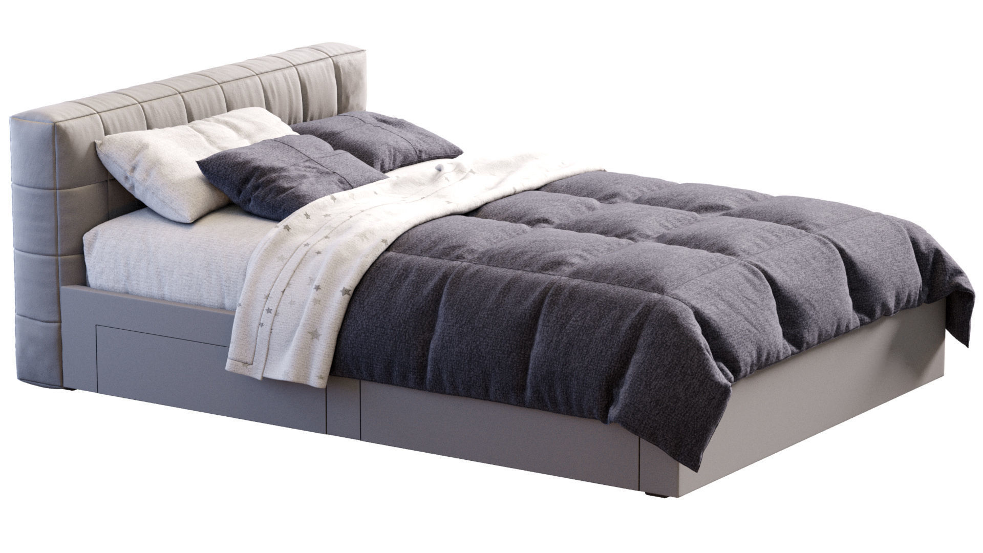 Baldwin Lounge Corner Upholstered Bed 3D model_5