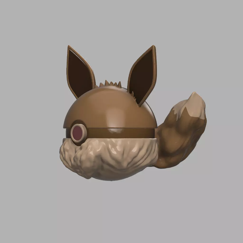 Eevee pokeball 3D print model_0