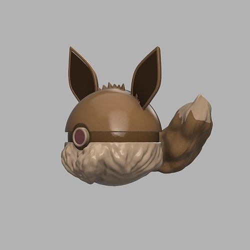 Eevee pokeball 3D print model