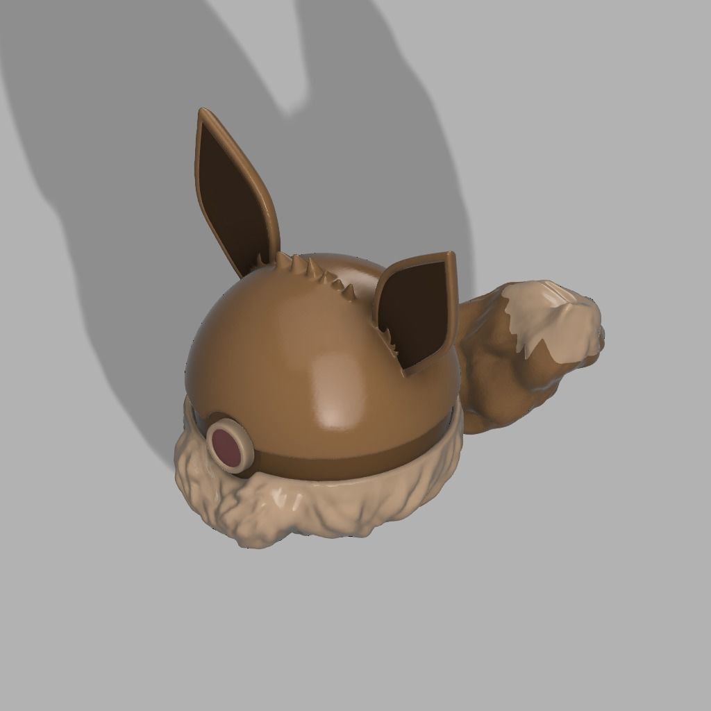 Eevee pokeball 3D print model_2
