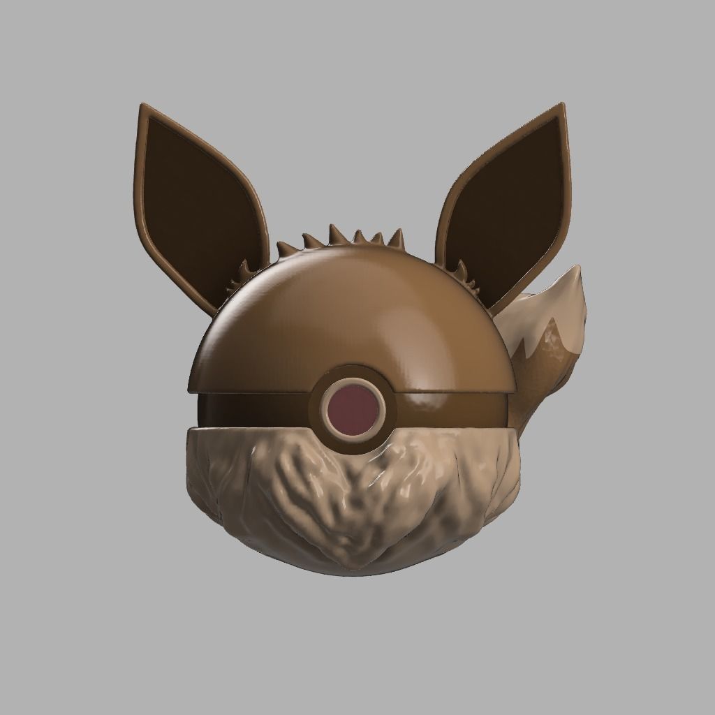 Eevee pokeball 3D print model_1
