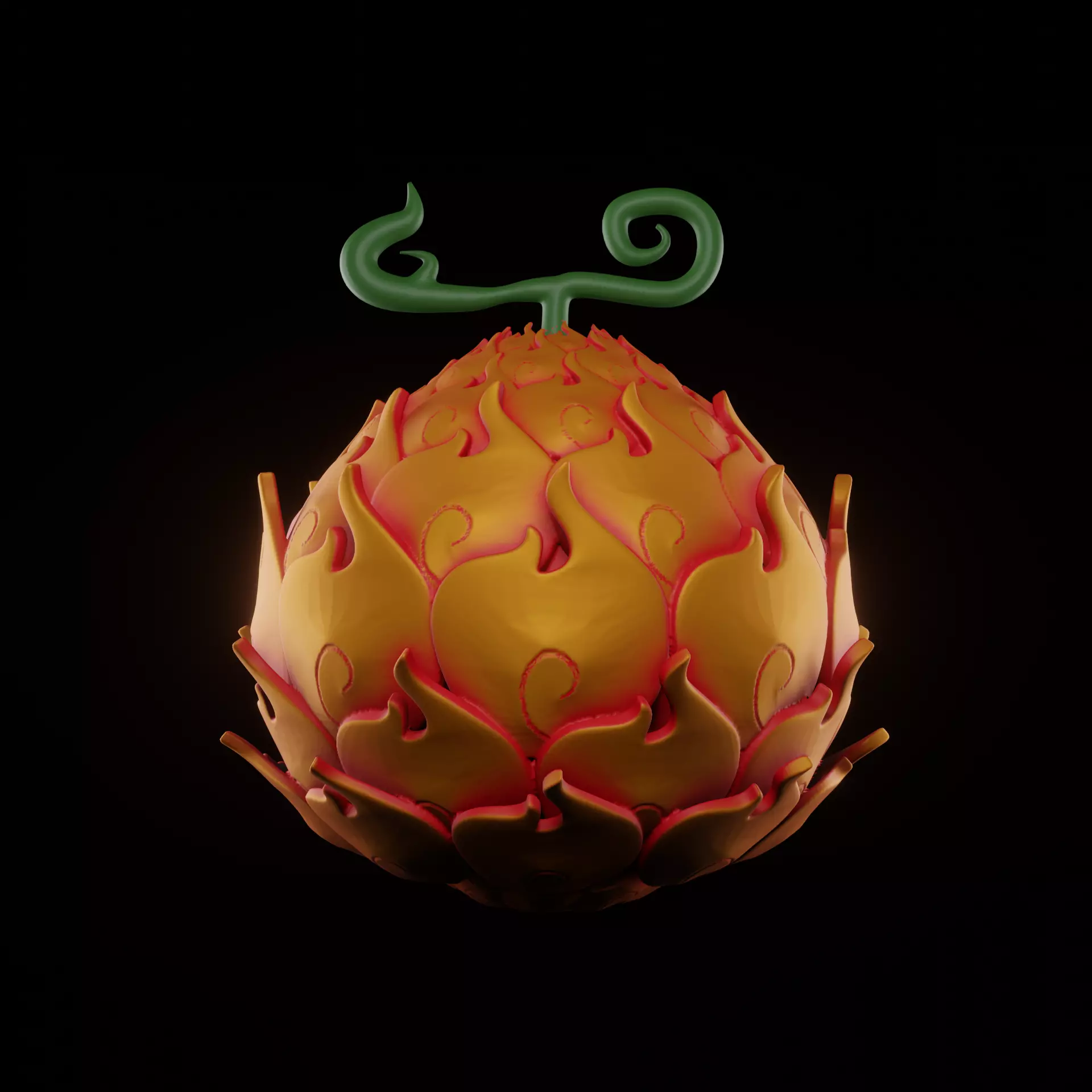 Mera-mera no mi Ace for 3d print 3D print model_0