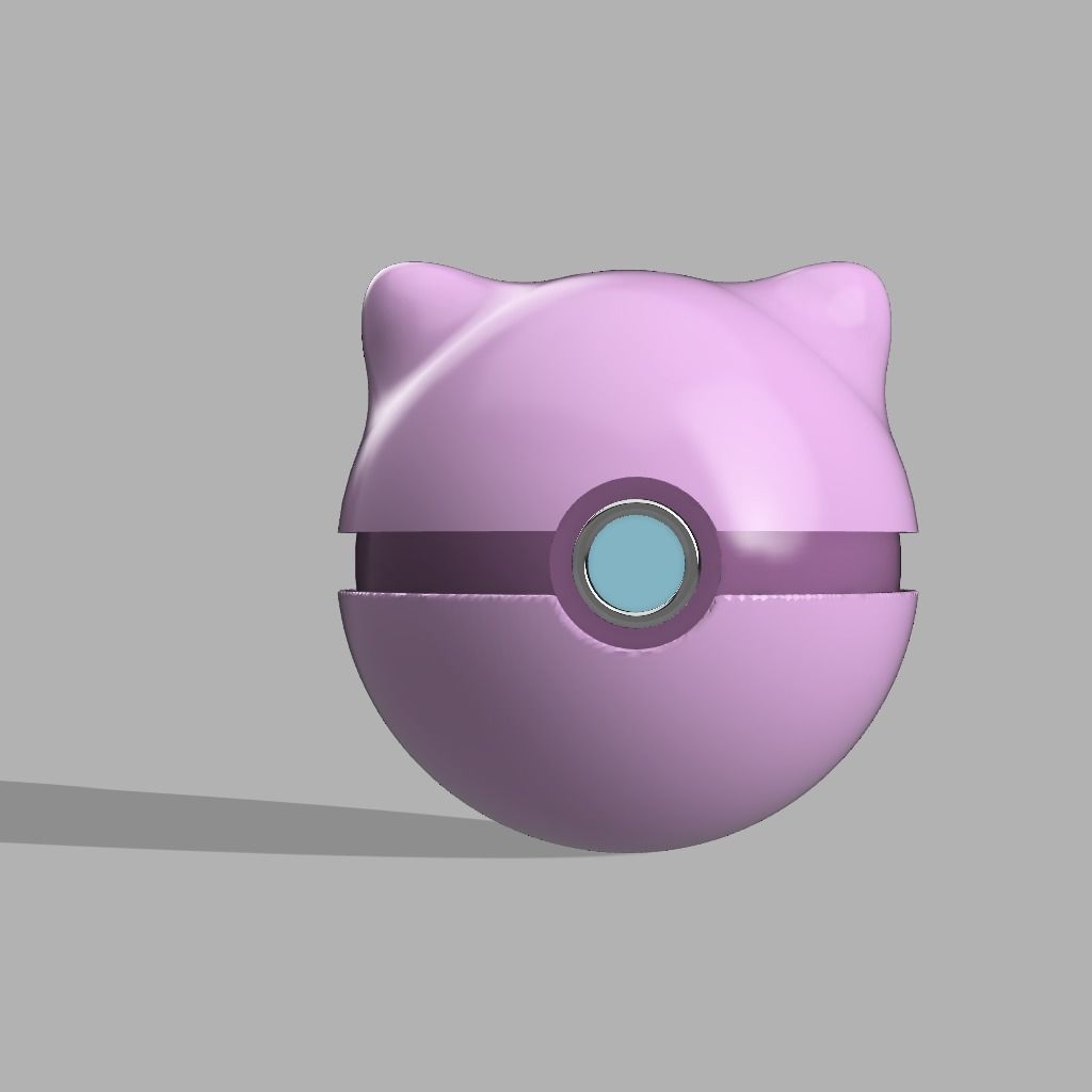 mew pokeball 3D print model_1