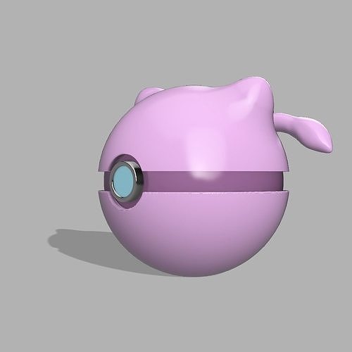mew pokeball 3D print model