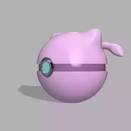 mew pokeball 3D print model