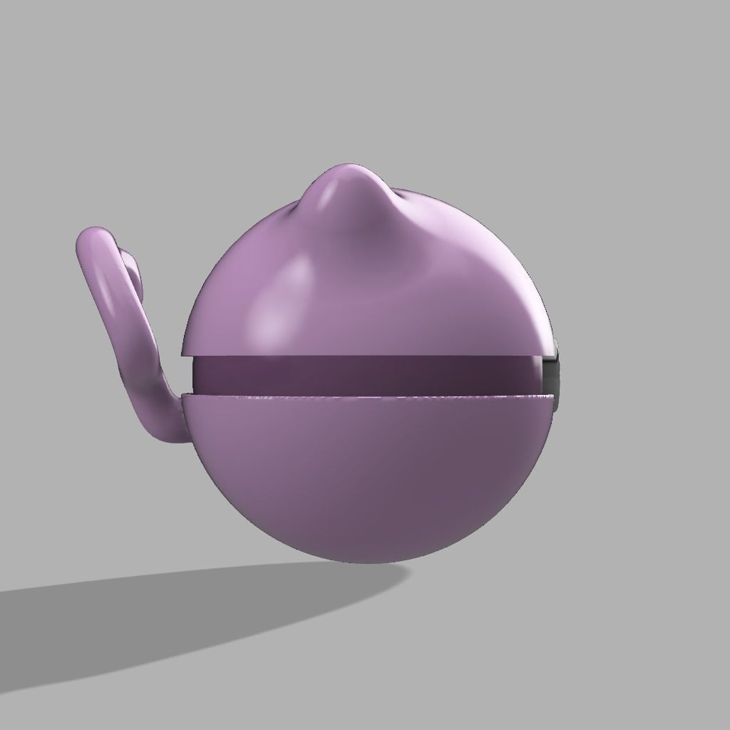 mew pokeball 3D print model_2