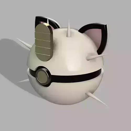 meowth pokeball 3D print model