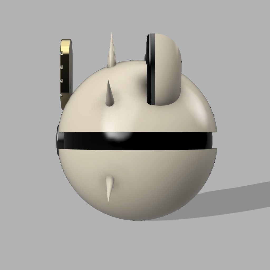 meowth pokeball 3D print model_3