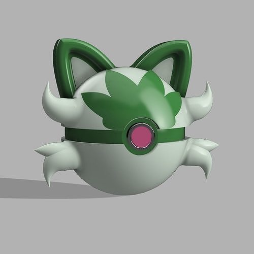 sprigatito pokemon ball 3D print model