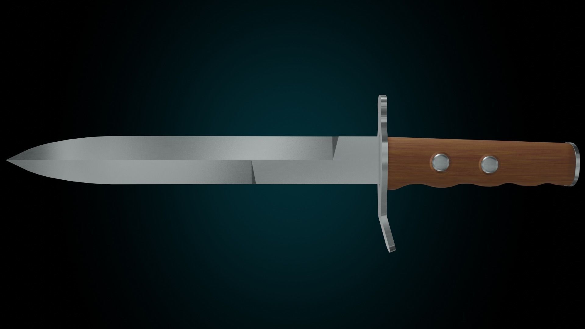MVSN knife  Low-poly 3D model_1