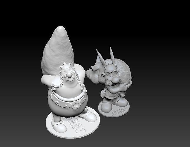 Asterix and Obelix 3D Print Ready 3D print model