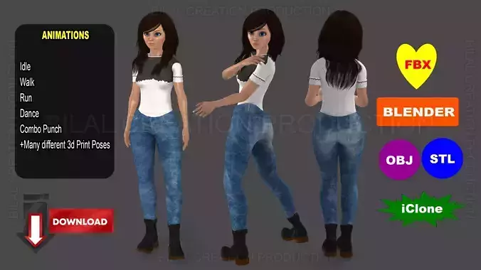 BEAUTIFUL GIRL ANIMATED