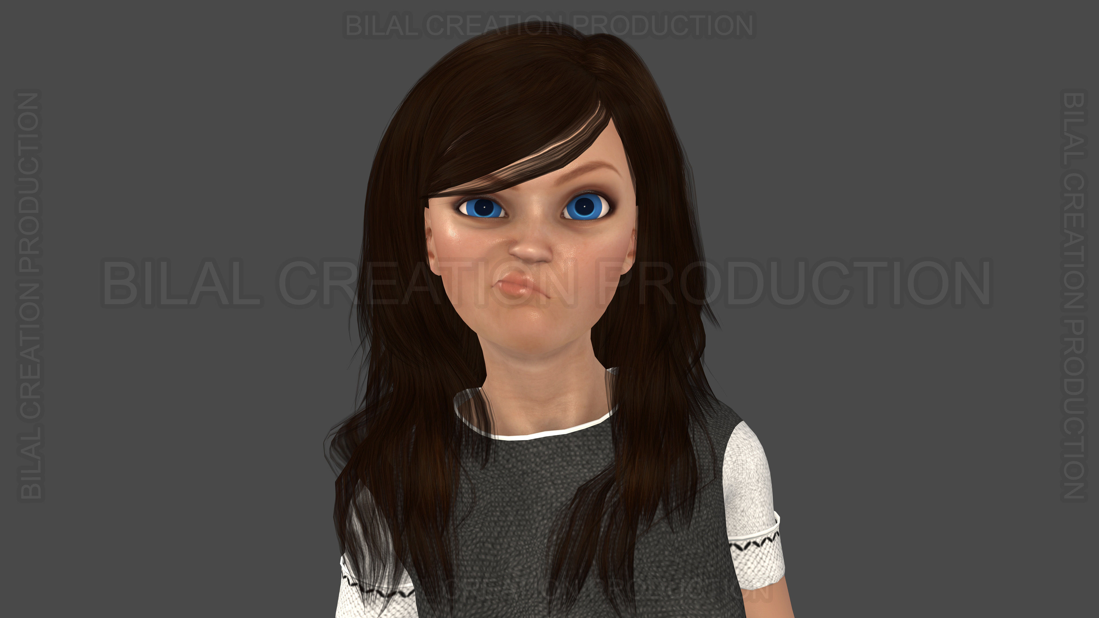 BEAUTIFUL GIRL ANIMATED 3D model animated rigged | CGTrader