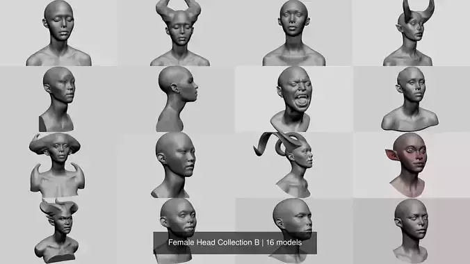 Female Head Collection B 
