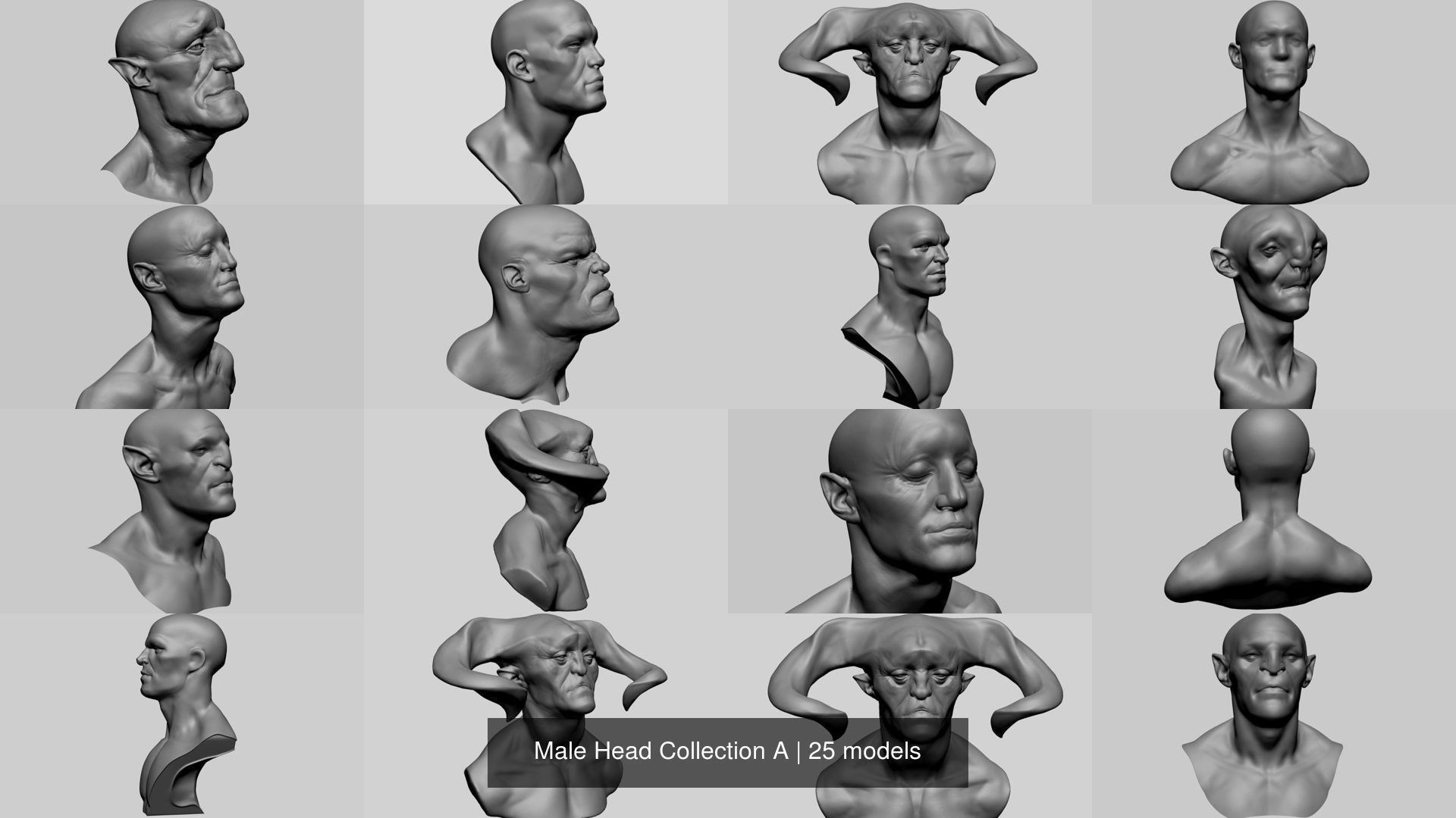 Male Head Collection A _2