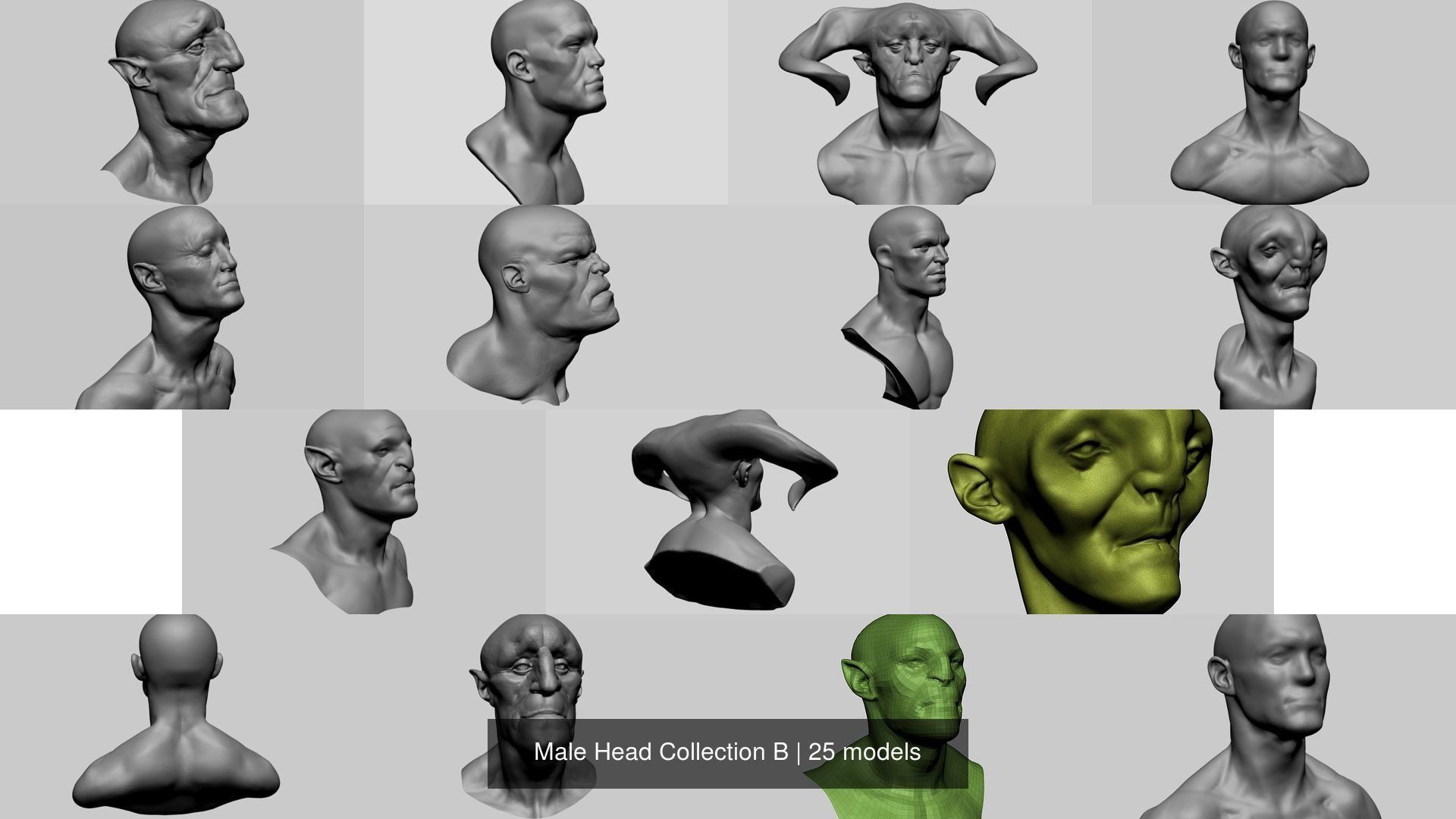 Male Head Collection A _3