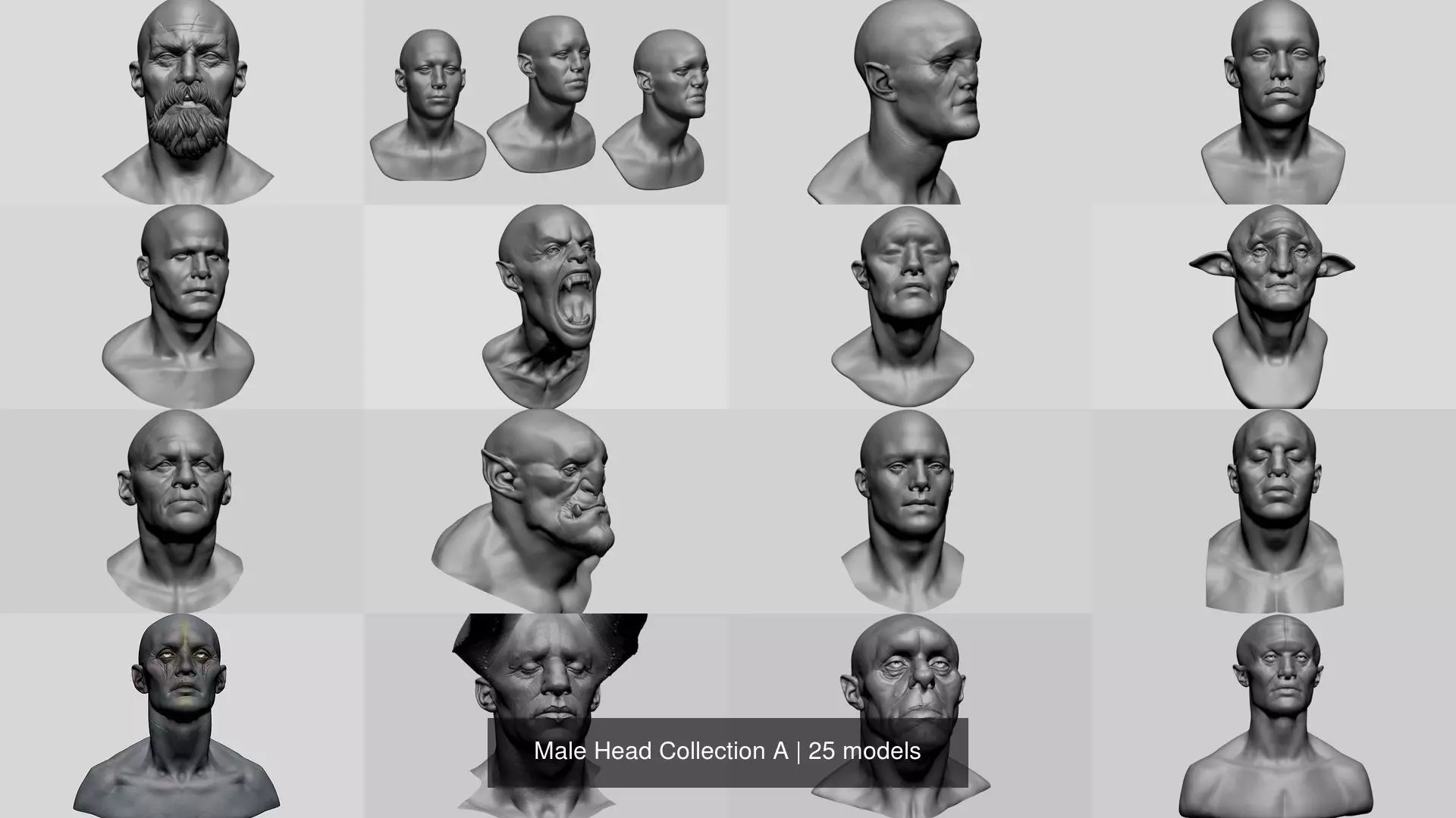 Male Head Collection A _1