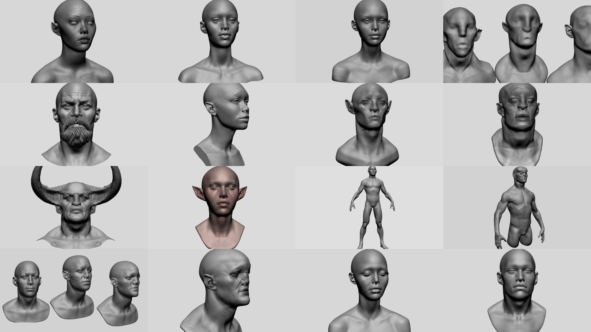 100 Character Models 3D Model Collection_5