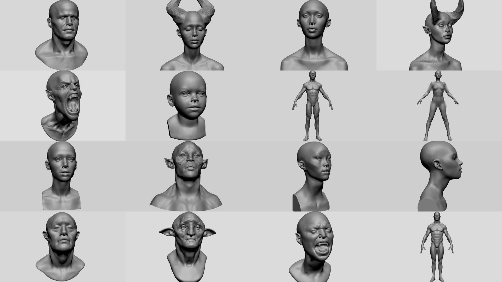 100 Character Models 3D Model Collection_9
