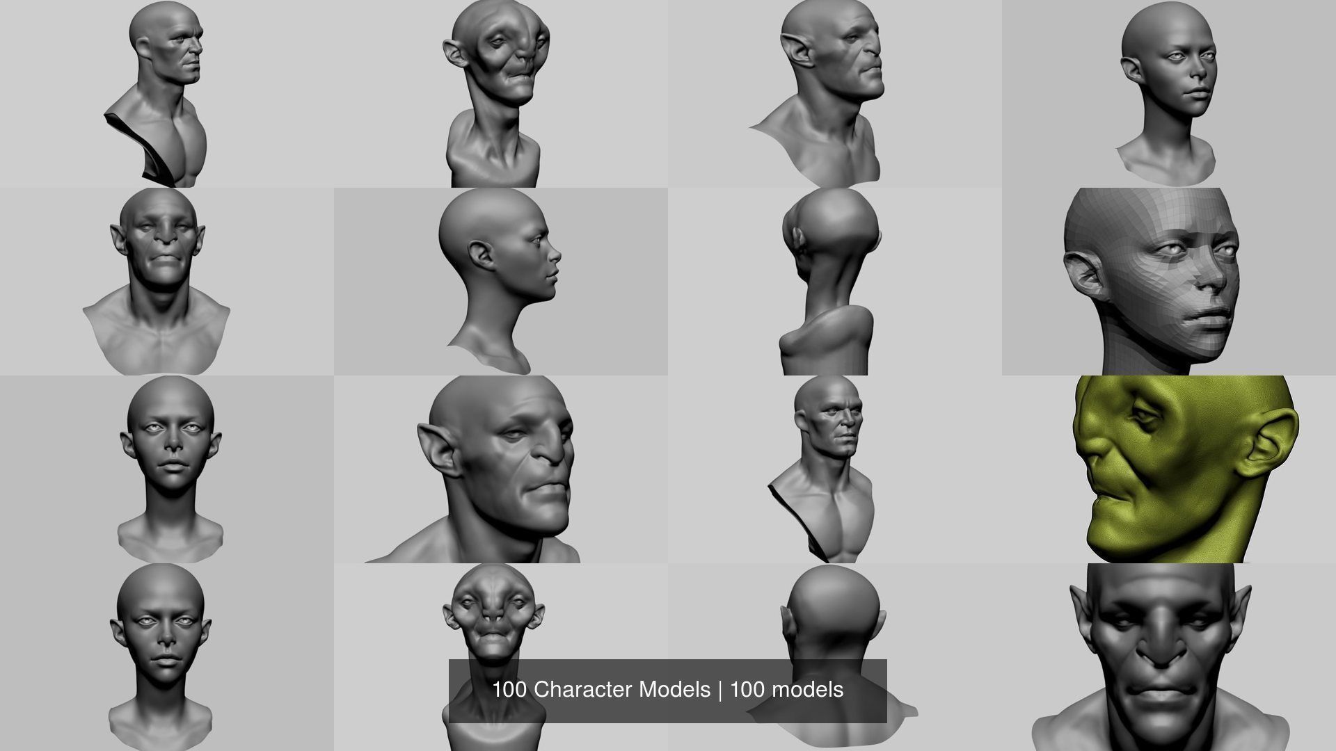 100 Character Models 3D Model Collection_12