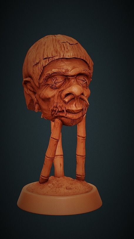 Shrunken Head 3D print model_2