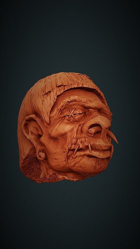 Shrunken Head 3D print model_10