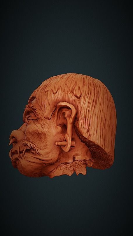 Shrunken Head 3D print model_8