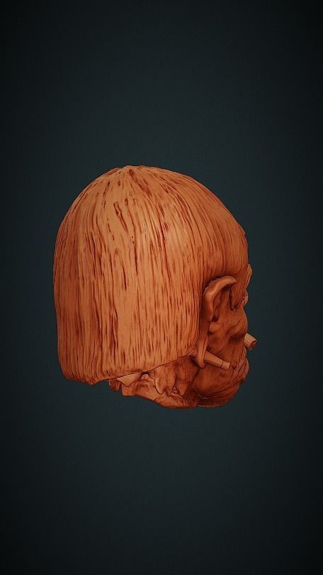 Shrunken Head 3D print model_15