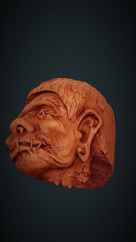 Shrunken Head 3D print model_7