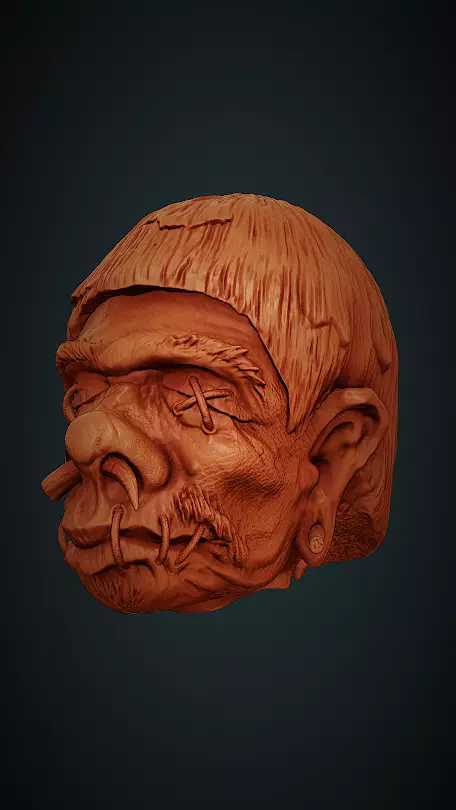 Shrunken Head 3D print model_0