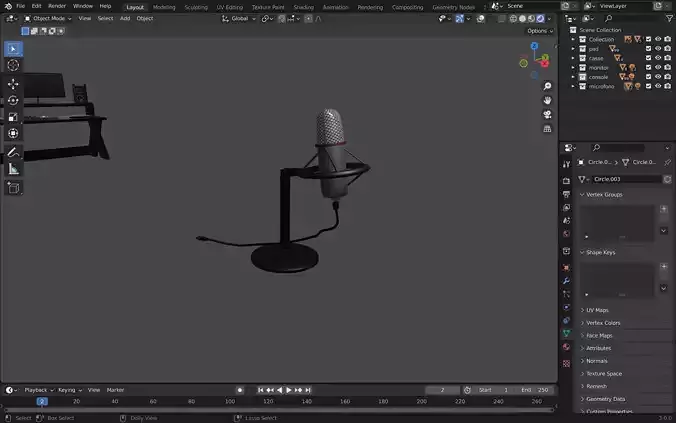 microphone studio desk