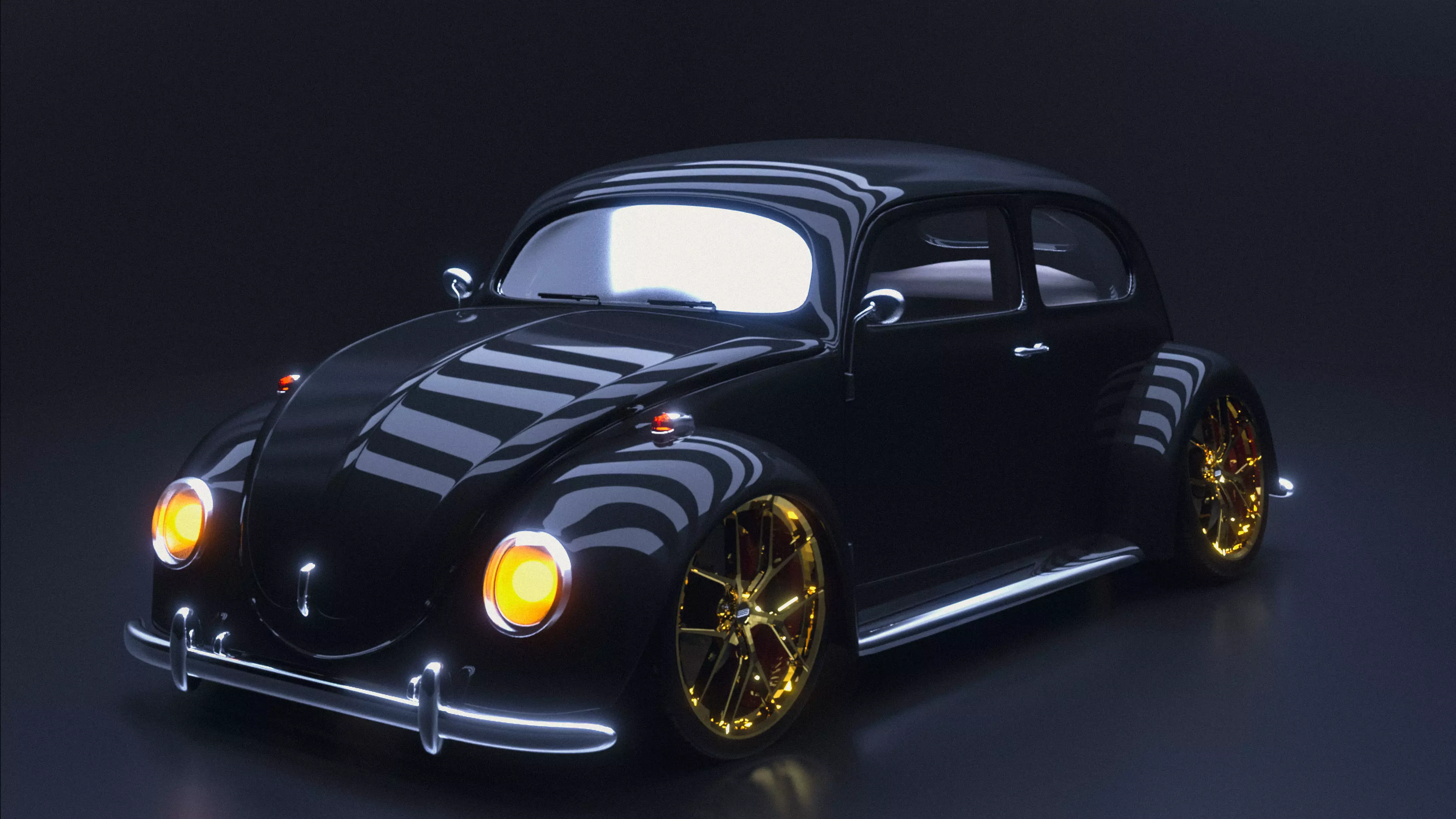 Volkswagen Beetle Low-poly 3D model