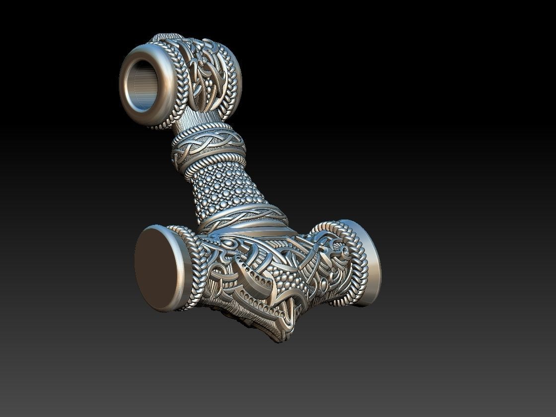 Mjolnir Viking Hammer 3D print model_11