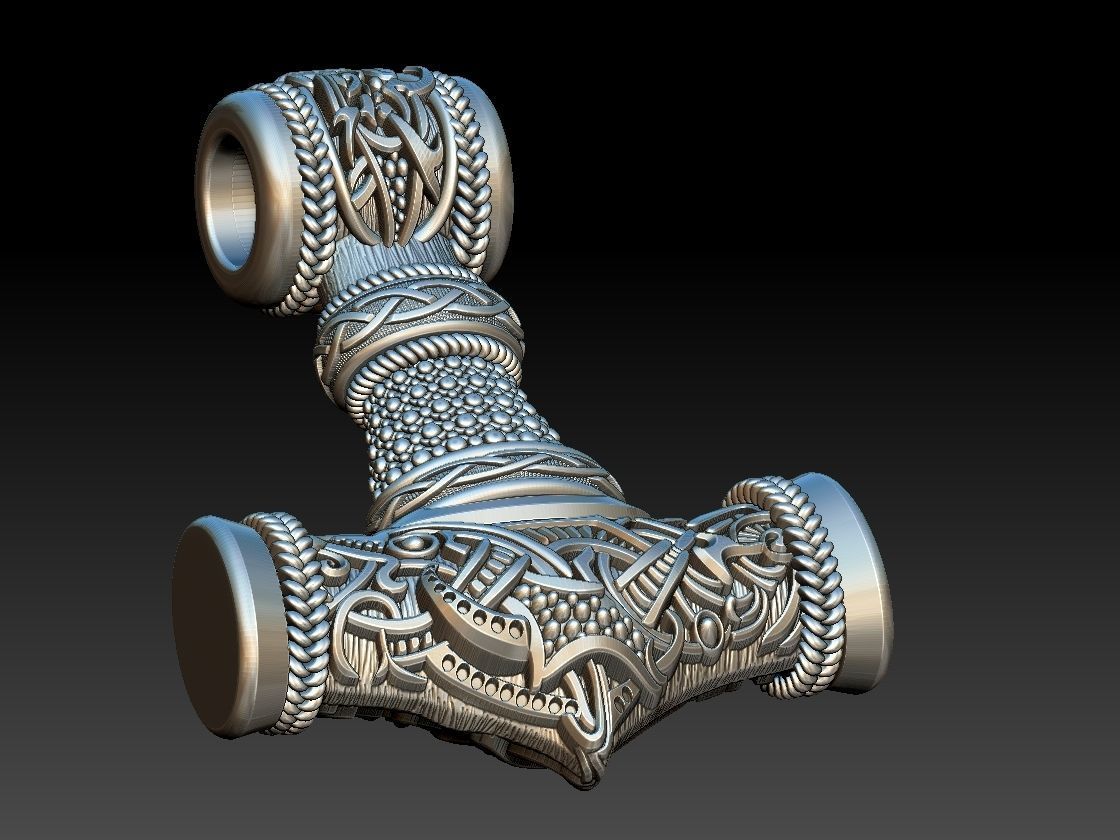 Mjolnir Viking Hammer 3D print model_14