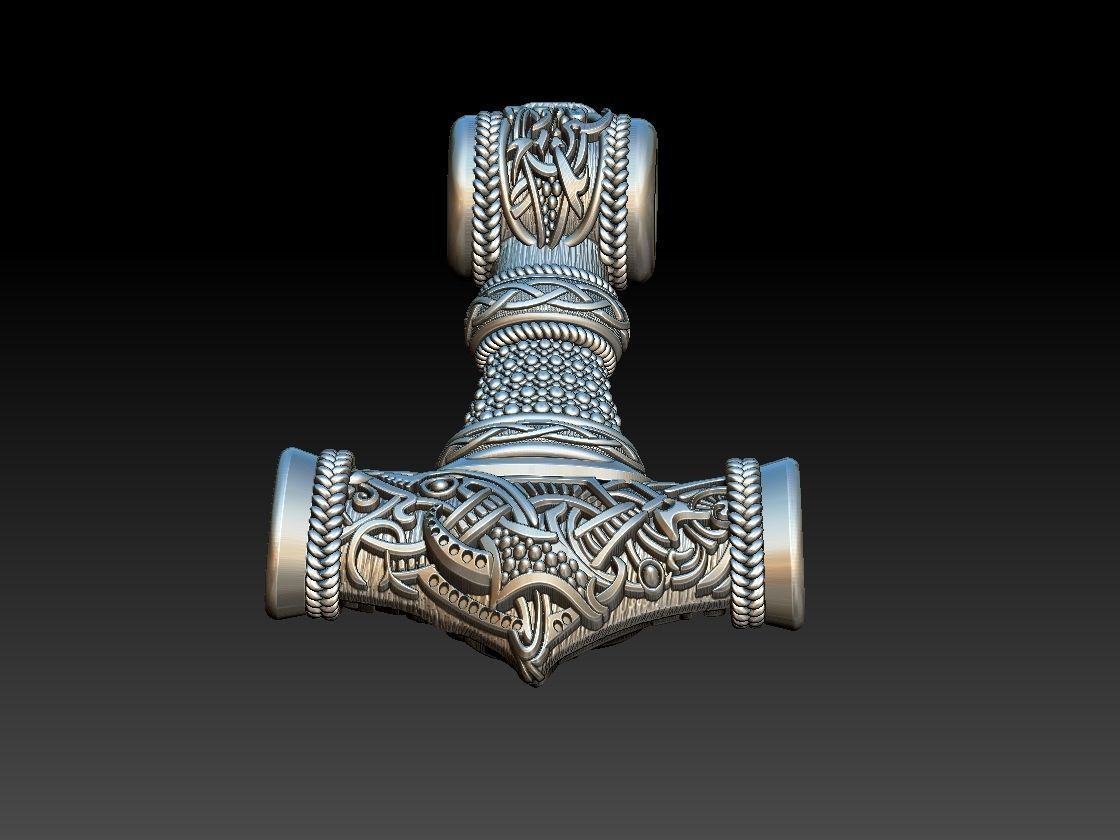 Mjolnir Viking Hammer 3D print model_10