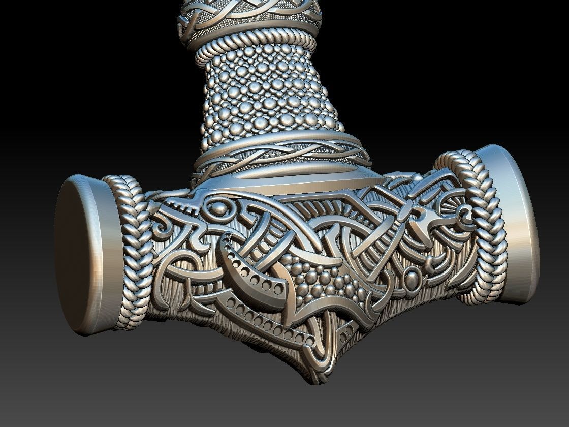 Mjolnir Viking Hammer 3D print model_12