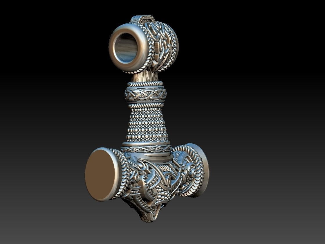 Mjolnir Viking Hammer 3D print model_1