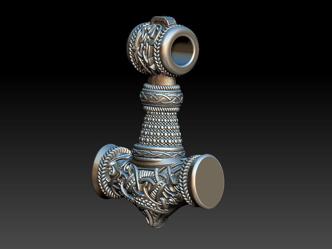 Mjolnir Viking Hammer 3D print model_6