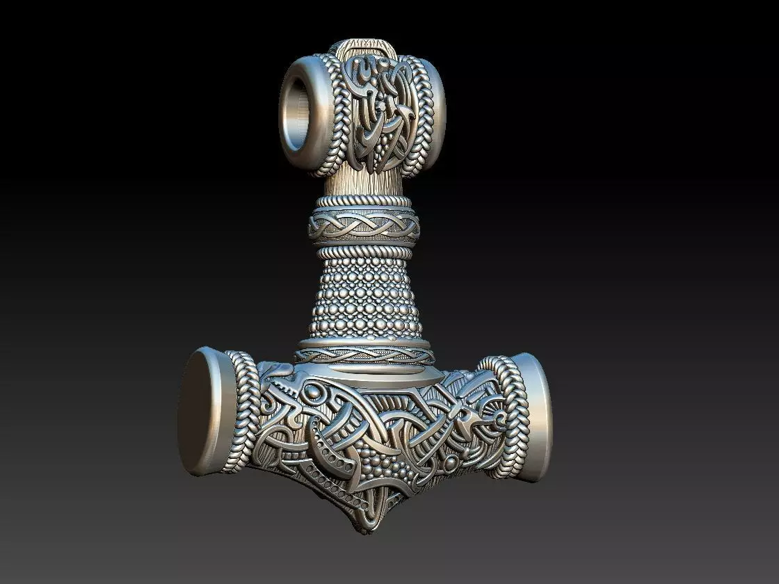 Mjolnir Viking Hammer 3D print model_0