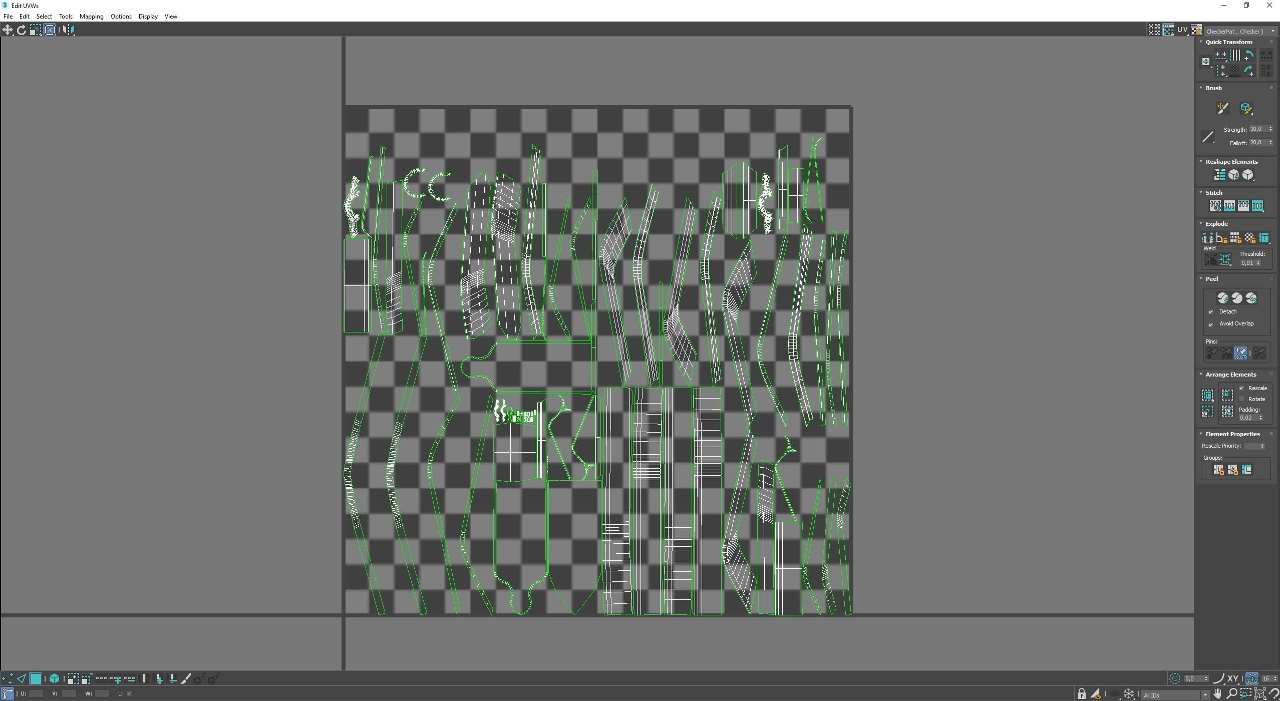 Medieval window Low-poly 3D model_4