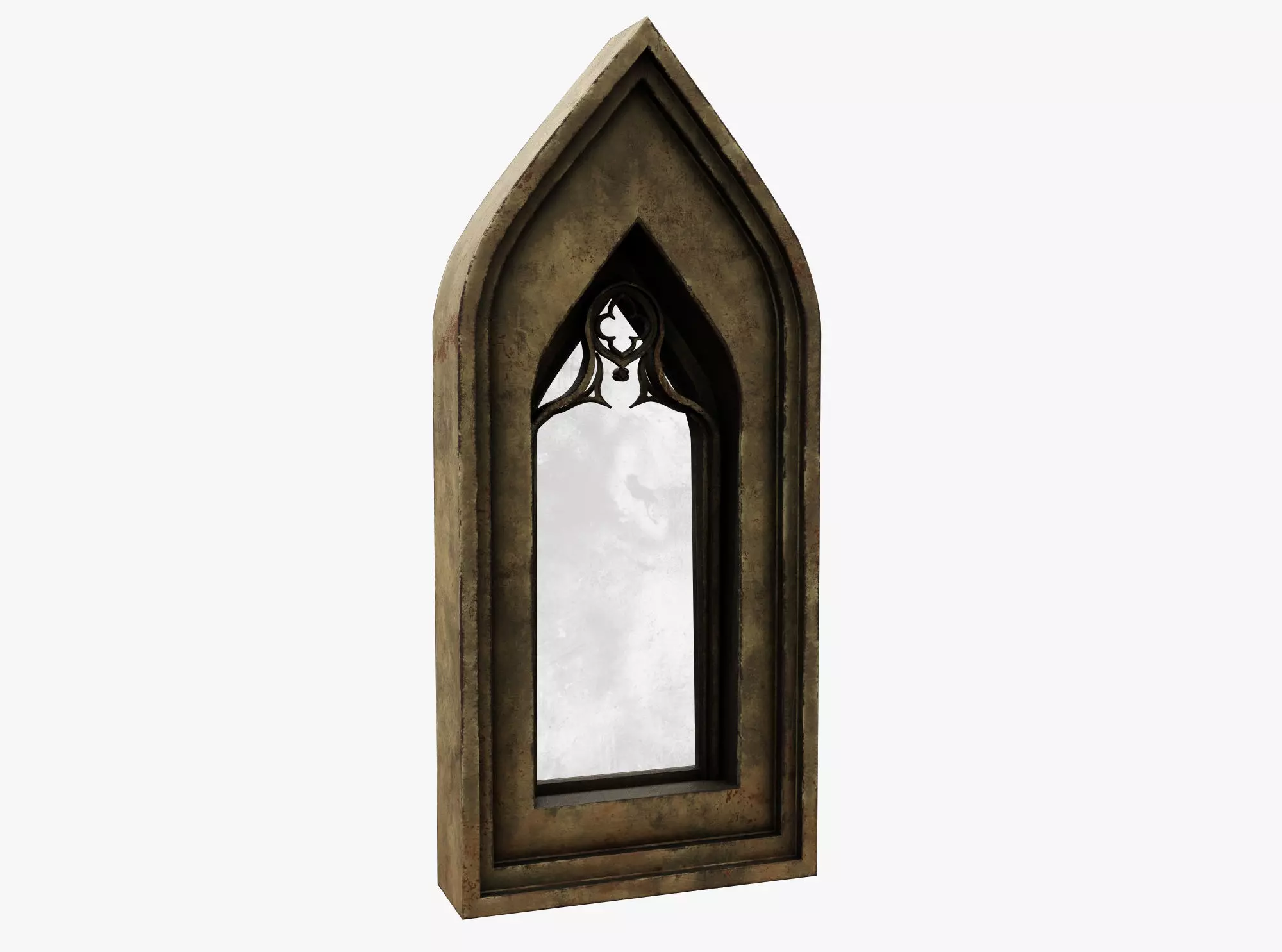 Medieval window Low-poly 3D model_0