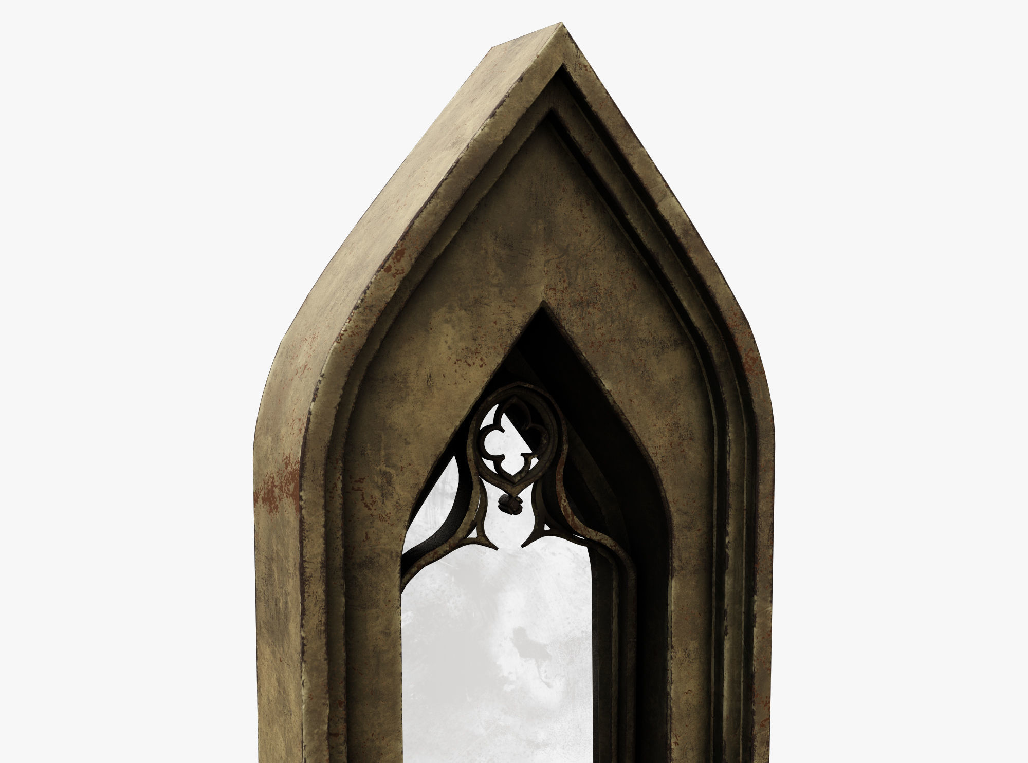 Medieval window Low-poly 3D model_1