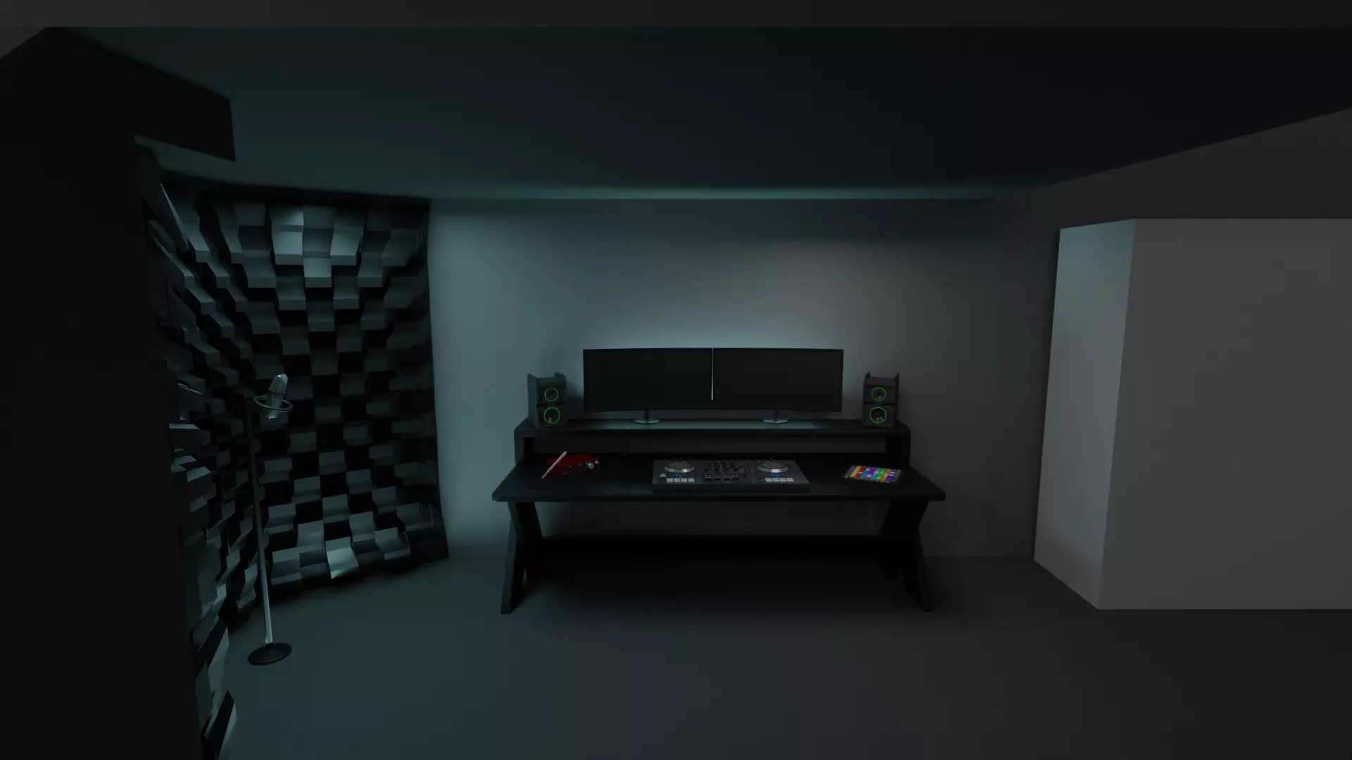 desk gaming Free 3D model_0