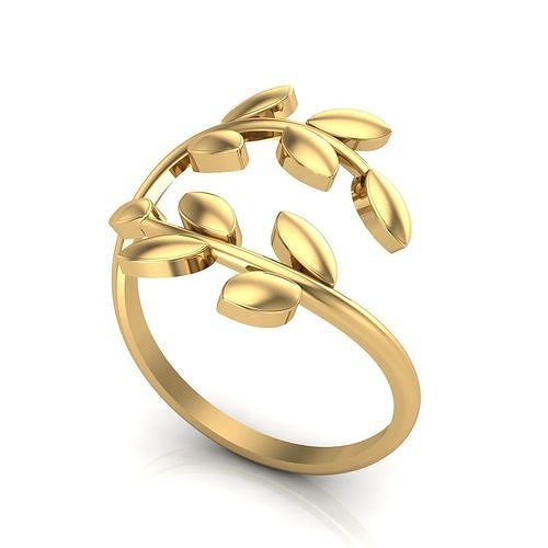 Leaves Ring 3D print model 3D print model