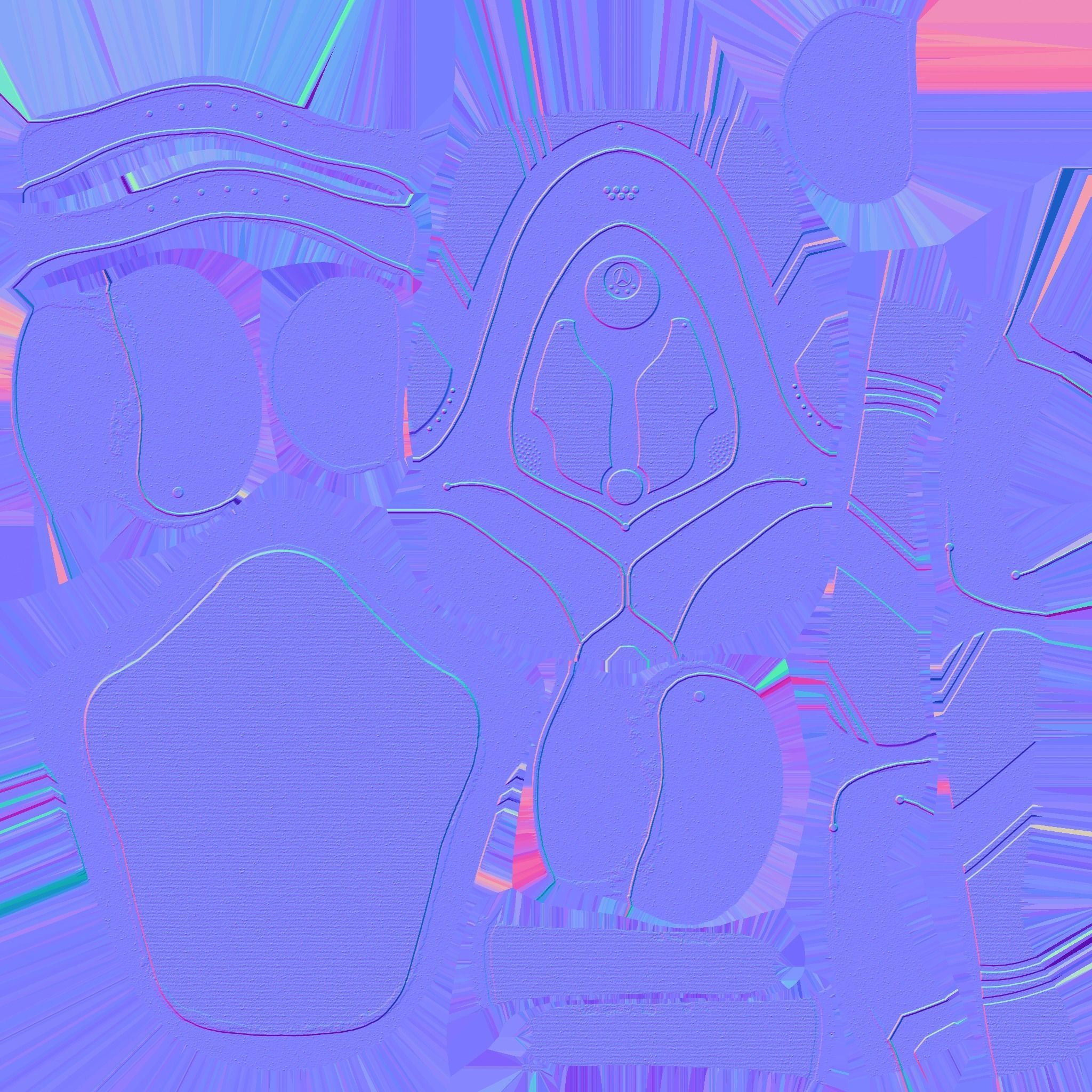 SciFi Backpack H09 Red - Fashion Character Design Low-poly 3D model_23